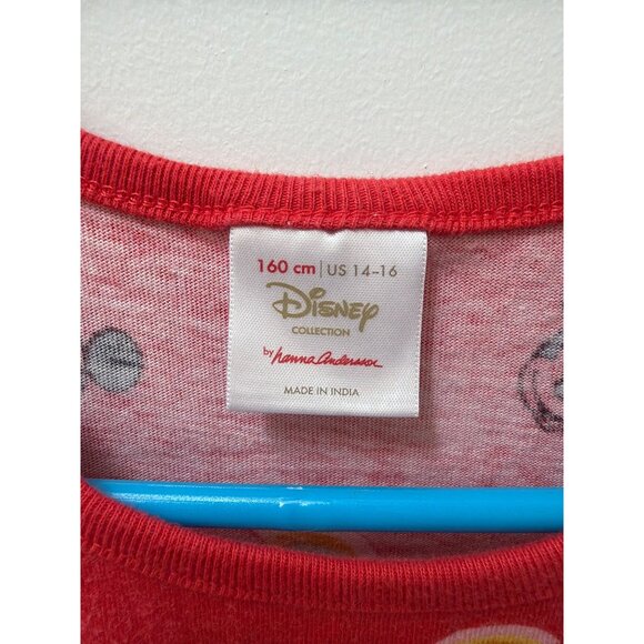 Disney Hanna Andersson Girls Red Mickey Mouse & Rainbow Dress W/ Pockets Size L - Picture 4 of 4